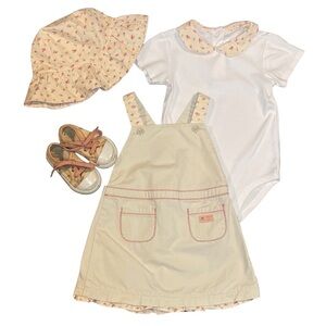 Janie and Jack Sweet Nothings Jumper, Onesie and Hat 12-18 months